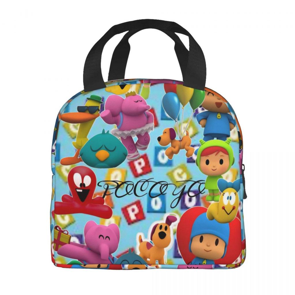 Pocoyoes Cartoon Comdy Accessories Insulated Lunch Bag For School Food Box Portable Thermal Cooler Lunch Boxes
