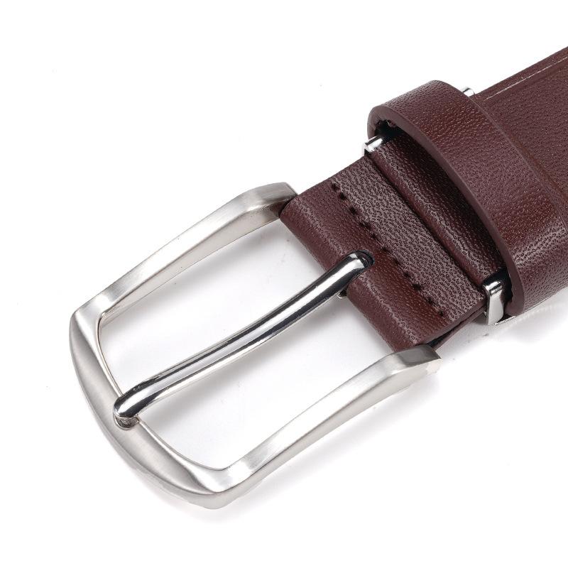 Retro Belt for Men Genuine Leather Casual Business Cowhide Belt for Men Middle Aged and Young Men Fashionable Versatile Pin Buckle Belt