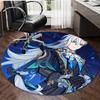 1pc Genshin Impact Neuvillette1 Design Printed Area Round Carpet for Bedroom Living Room Home Decor Rugs Mat Non Slip Mat Rug for Bedside