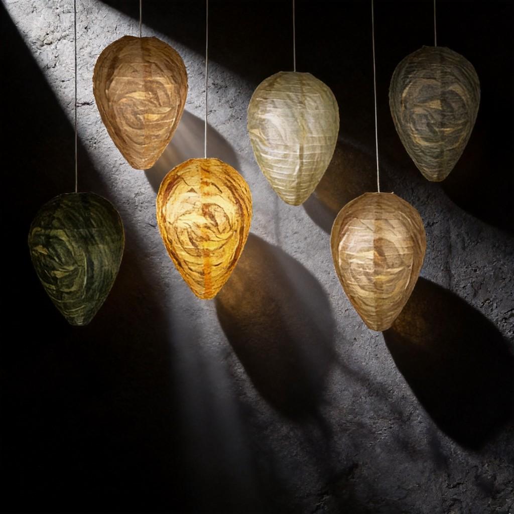 Wasp Nest Lanterns With Waterproof Paper Material For Home Diy Decor