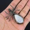 Rainbow Moonstone Pendant Gemstone Jewelry, 999 Copper Wire Wrapped Pendant, Handmade Beautiful Jewelry Pendant