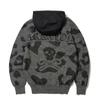 M Gn Muster Strick Hoodie Jacke ls1ib06M