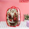 1Pcs Santa Claus Pop-Up Laundry Hamper Expandable Mesh Hamper Basket for Room Bedroom Bathroom Organization Contemporary Storage