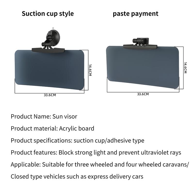 Car Visor Extender Windshield Sun Blocker Anti-Glare Weatherproof Sunvisor Extension Car 180-Degree Rotation Car Sun Blocker
