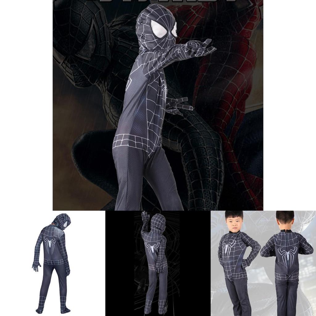 Premium Black Spider-man Costume With Breathable Fabric And Perfect Stitches For All Ages
