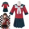 Authentic Danganronpa Harukawa Maki School Uniform Cosplay Costume Jacket Skirt Set Outfit For Women