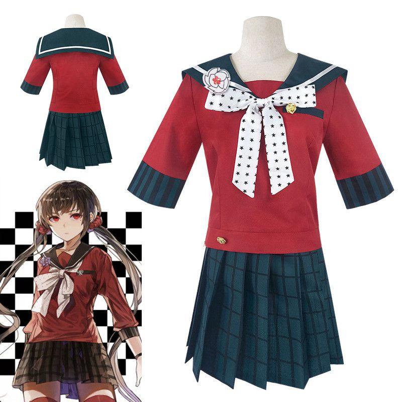 Authentic Danganronpa Harukawa Maki School Uniform Cosplay Costume Jacket Skirt Set Outfit For Women