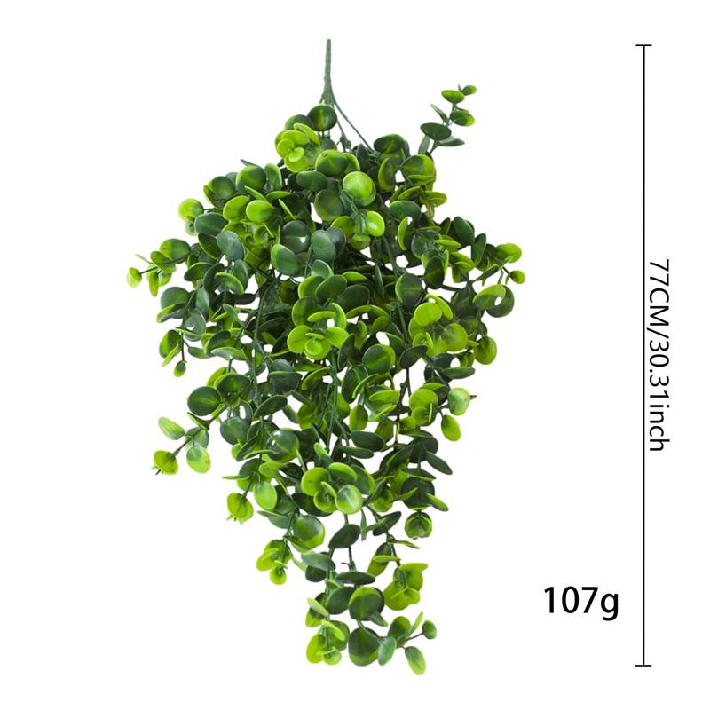 2 Stück Simulationspflanzen Plastik Eukalyptus Ranke Heimdeko Künstliche Wandbehang Eukalyptus Grüne Pflanze Hochzeitsdekoration