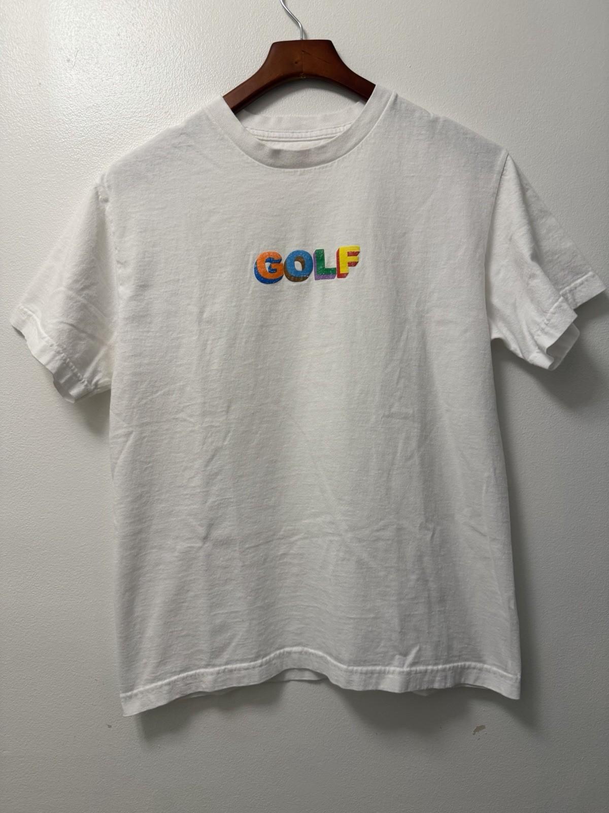 Golf Wang White T Shirt Men’s Medium Tyler The Creator Streetwear 3D Logo Skate XL