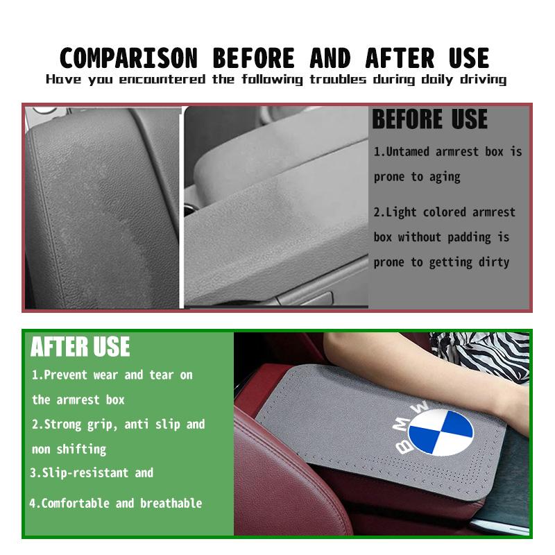 Universal Car Seat Protection Center Console Armrest Mat For BMW Performance X1 M3 M6 F01 F02 E34 E36 E60 F10 F20 X6 HS5