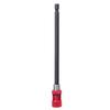 Red Stainless Steel Screwdriver Bit Holder 1Celsius4-Inch Quick Release Magnetic Extension Rod