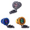 Premium Quality 12v/24v Car Cigarette Lighter Socket Plug Dual Usb Charger Adapter With Led Voltmeter