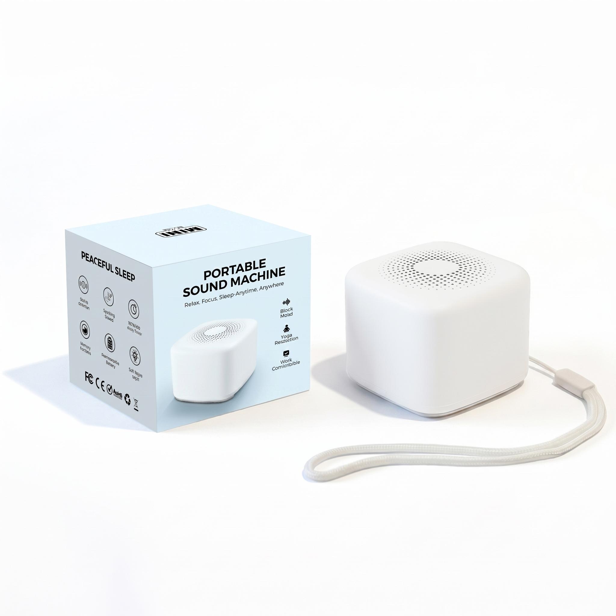 Portable White Noise Machine Sleep Aids with 30 Soothing Sounds Night Light Timer белый
