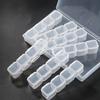 Jewelry Organizer Clear Bead Container 28 Compartments Removable Storage Box