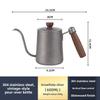 Stainless Steel Hand-drip Coffee Pot with Narrow Spout, Long Handle and Ear-shaped Design, Suitable for Home Use and Portability, with A Retro Style.