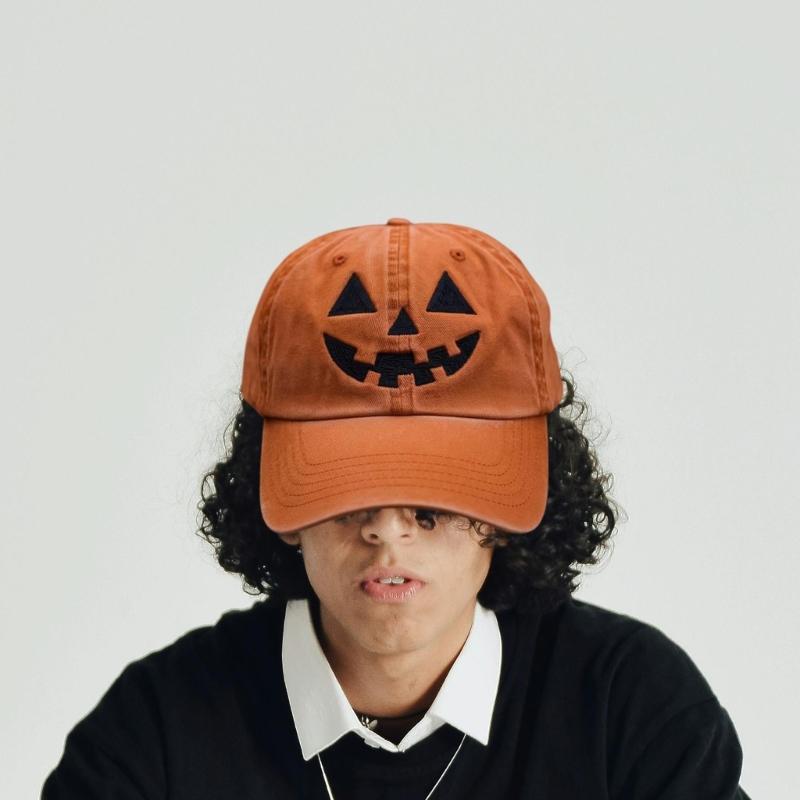 Adjustable Cotton Baseball Cap with Festive Halloween Design Fashion Hat Perfect for Trick or Treating Event