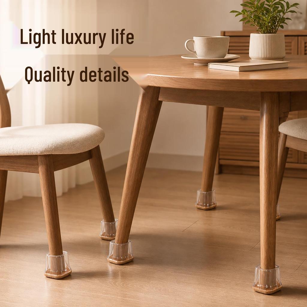 Universal Silicone Chair Leg Caps: Wear-Resistant, Anti-Slip Stool and Table Foot Pads