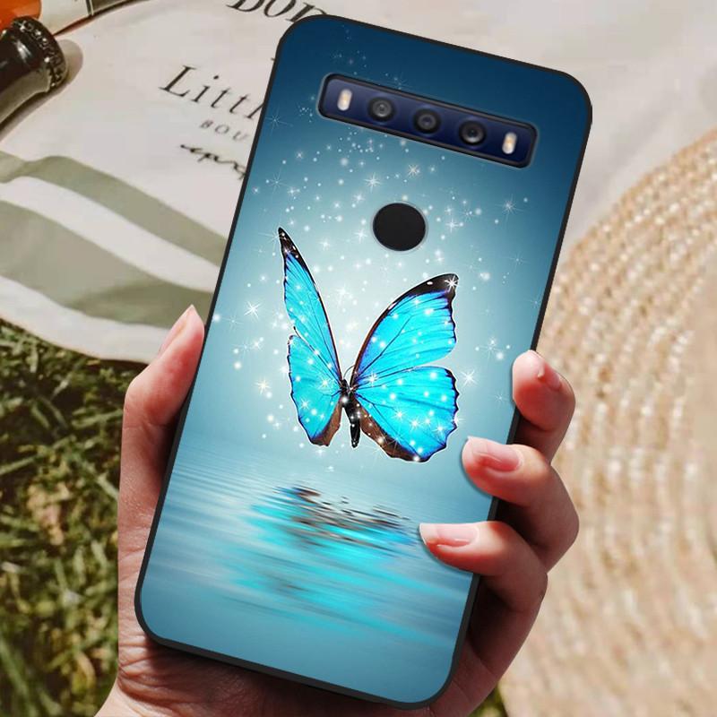 For TCL 10 SE Case Black TPU Silicon Shell For TCL 10SE Phone Cover Tcl 10se Cases T766H T766J T766U T766A Fundas Bumper Marble