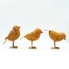 Rusty Metal Bird Figurine Set 3 Pcs Vintage 3D Sculpture Farmhouse Style for Living Room Shelf Art Decor Gift