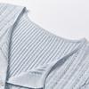 Women's Striped Openwork V-Neck Knit Cardigan