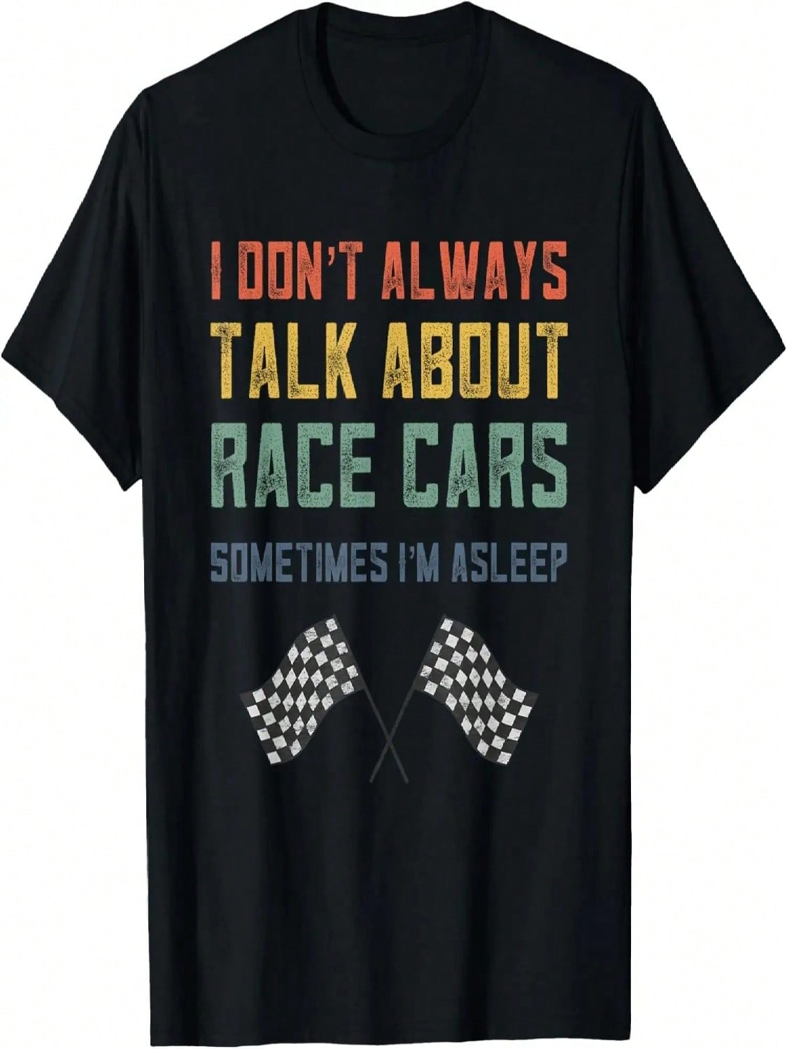 Retro Race Track Gifts For Checkered Flag Fast Cars Race Day T-Shirt S разноцветный