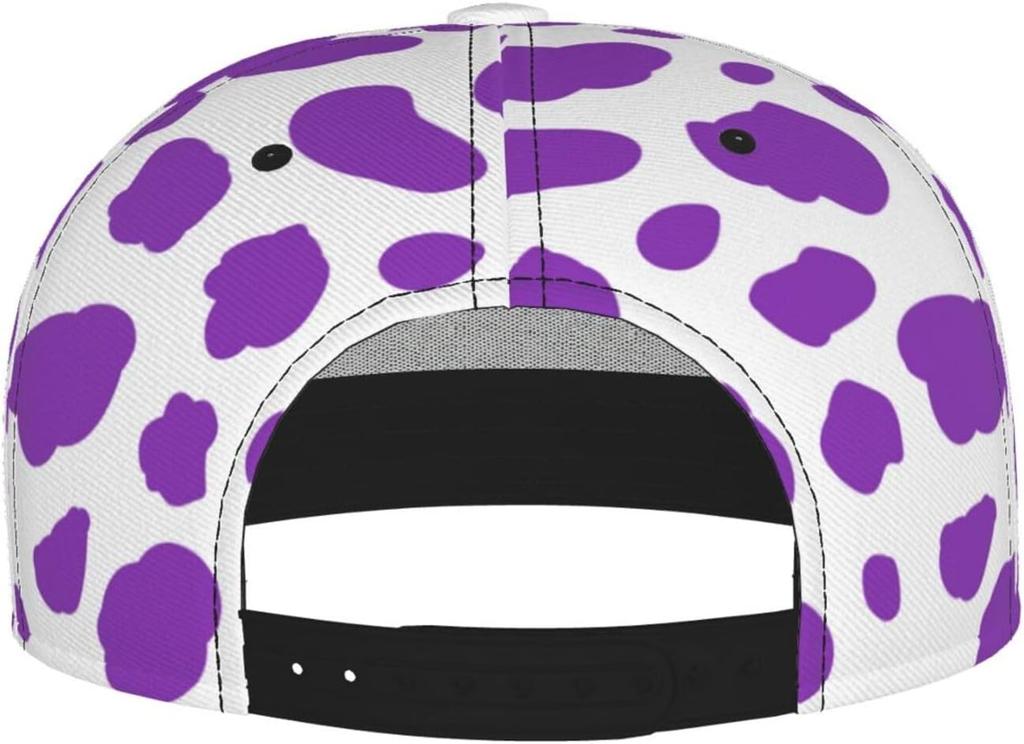 Purple Cow Print Baseball Cap for Men Women Adjustable Trucker Hat Snapback Sun Dad Cap Lightweight Unisex for Summer Sport