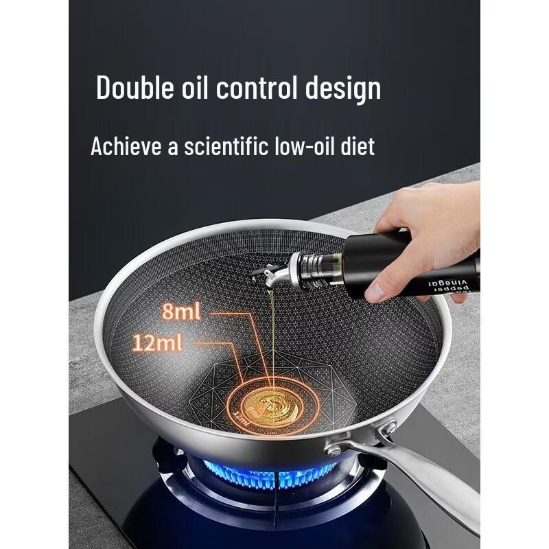 

COOKER KING 304 Stainless Steel Non-stick Wok with Lid