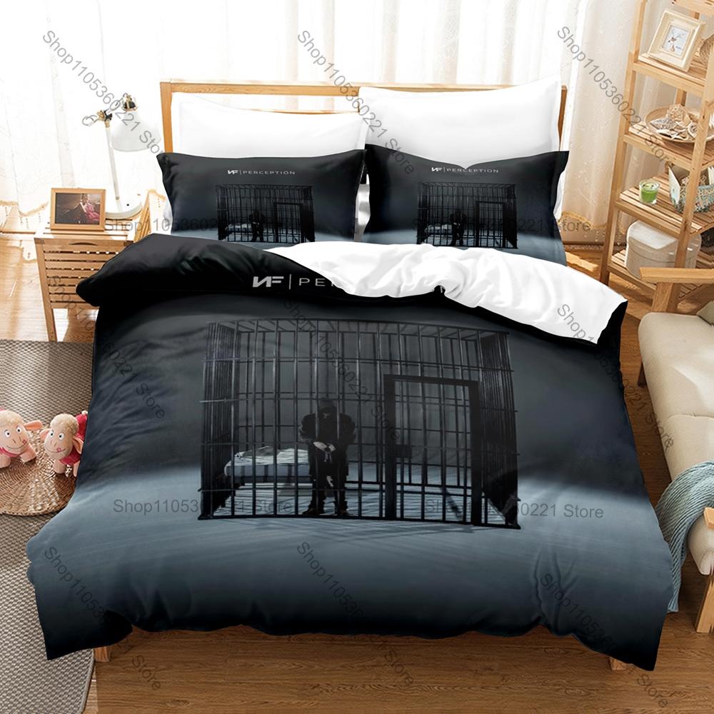 Popular Rapper NF Hope Duvet Cover + 2 Pillowcases, Vivid Album Cover Design Bedding Set All Season Use for Hip Hop Enthusiasts