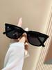 1Pc European and American Fashion Trendy Cat-Eye Frame Sunglasses, Suitable for Daily Photography Accessories, Vacations
