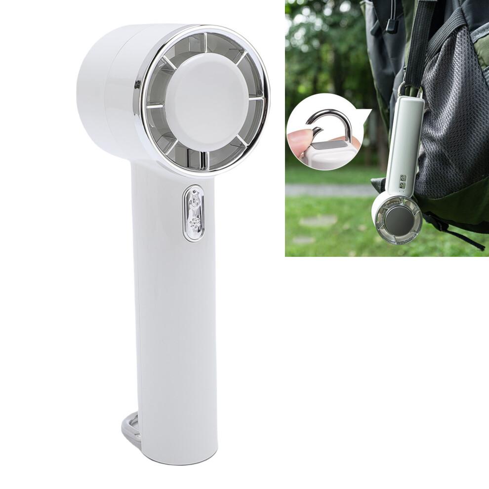 Portable Handheld Fan 5 Speeds 1200mAh White Outdoor Desktop