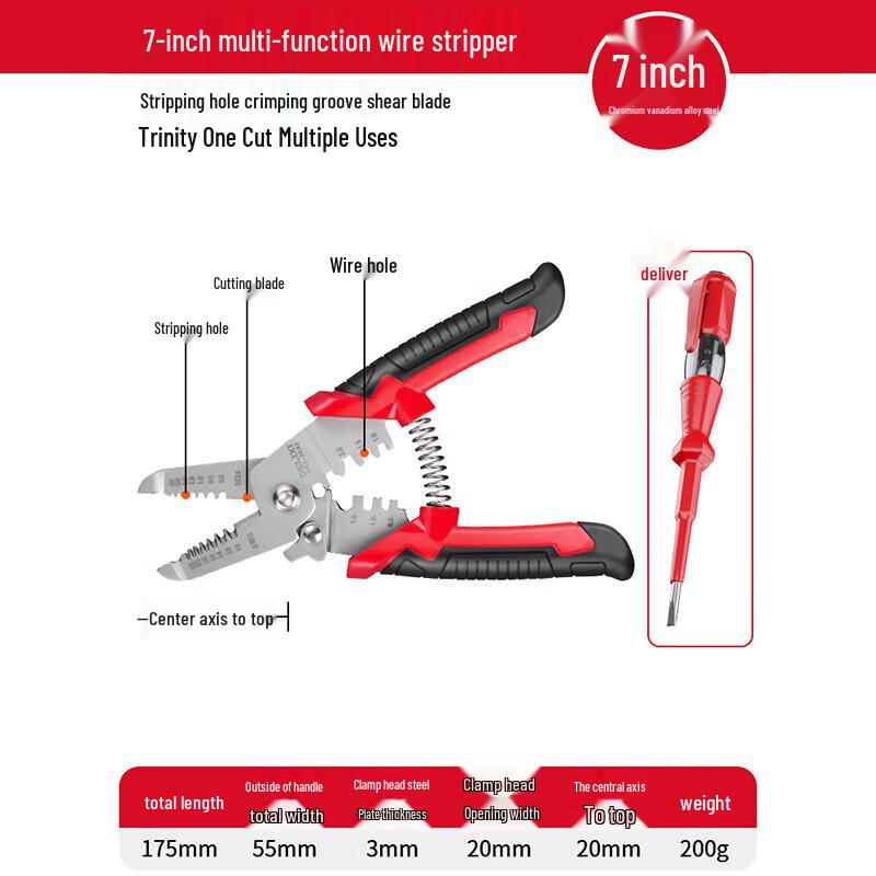 Delixi Multi-function Wire Stripper Pliers