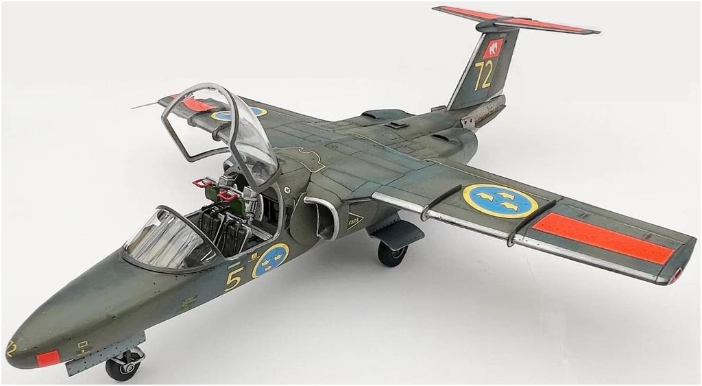 Pilot Replica 1/48 Scale Swedish Air Force Saab SK60A/B Jet Trainer/Ground Attack Aircraft Plastic Model Kit PLR48A005
