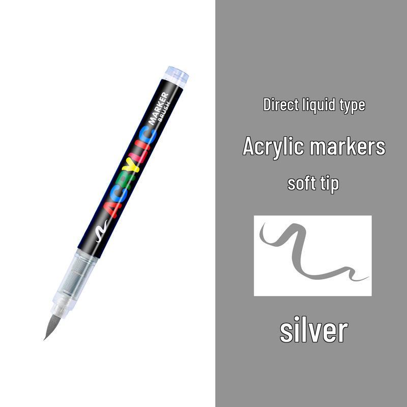 Guangna 8101 Liquid Acrylic Marker Pen Set - 168 Colors, 72 Soft Tips for Student Art, DIY, Hand Painting, and Graffiti.