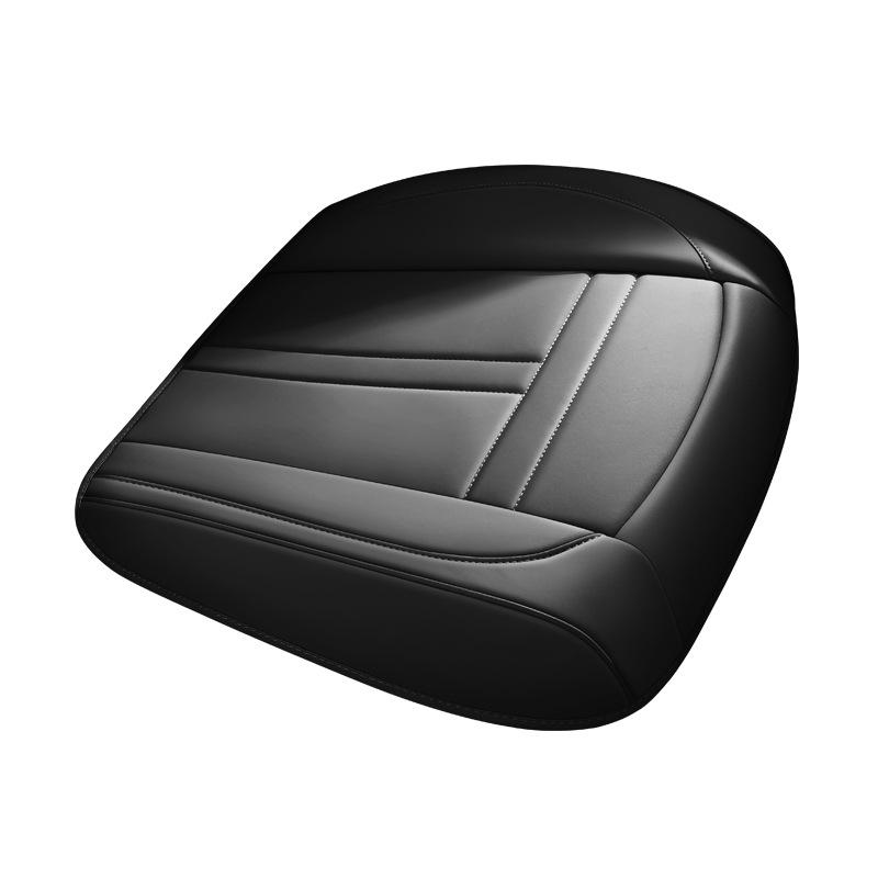 Car Seat Protector Mat Nappa Leather Anti-Slip and Full Wrap Front Bottom Car Seat Cushion Cover Driver Car Seat Cover