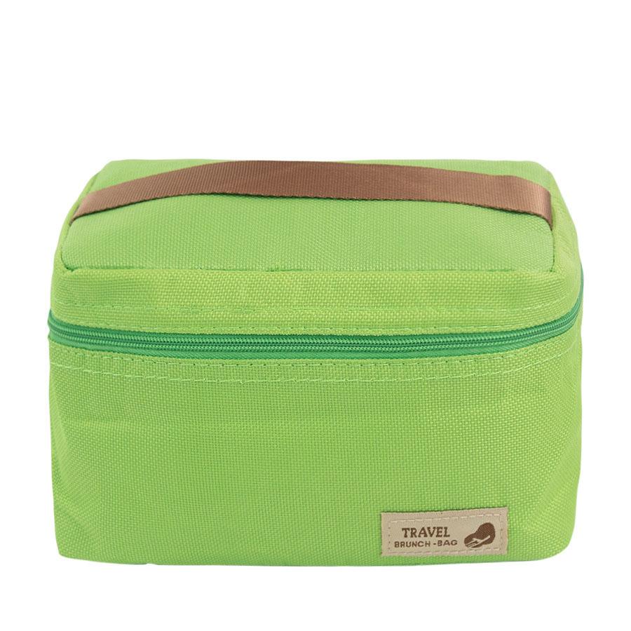 

New Practical Small Portable Waterproof Cooler Bags Cans Wine Food Fresh keeping Ice Bag Thermal Insulation Picnic Lunch box Bag зелёный