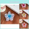 Stylish Gradient Color Egg Flower Hair Claw Clip For Elegant Ponytails And Upswept Styles