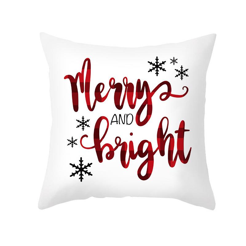 New Christmas Pillowcases Home Office Decoration Printed Linen Cushion Supplies