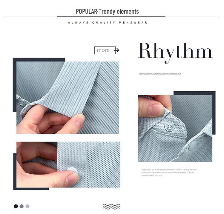 Men's High-End Ice Silk Short Sleeve Polo Shirt - Seamless Chinlon Spandex Turn-Down Collar Summer Top