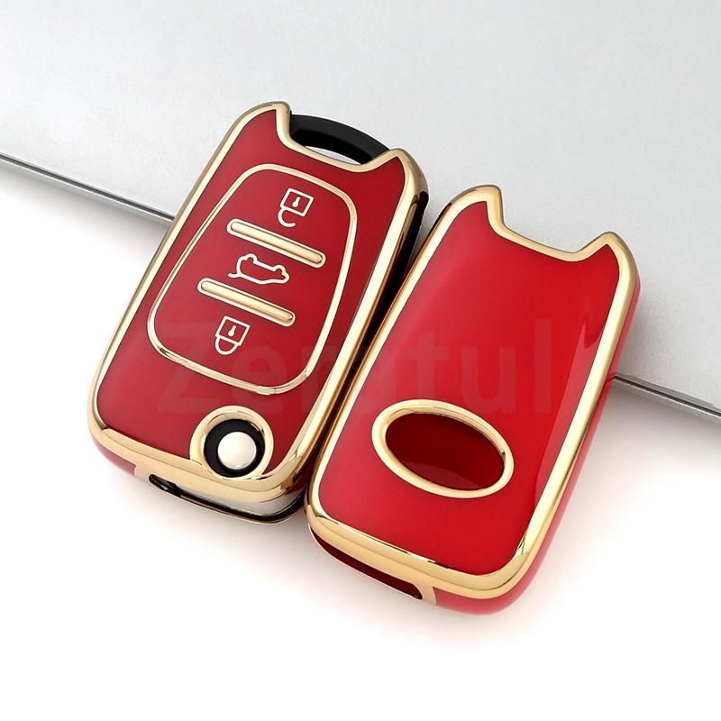 For Hyundai Veracruz Veloster I20 I30 Elantra Azera Tpu Car Key Case Cover For Kia Rio K7 K5 Sportage Sorento Keychain Protector