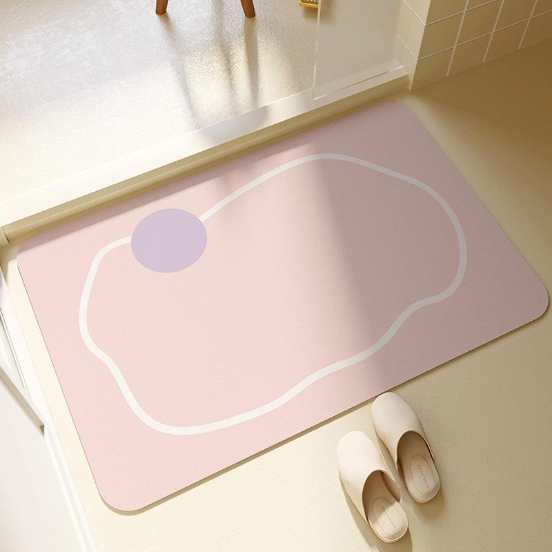 Simple Bathroom Diatom Mud Foot Mat Bathroom Door Mat Toilet Non-Slip Mat Toilet Absorbent Floor Mat