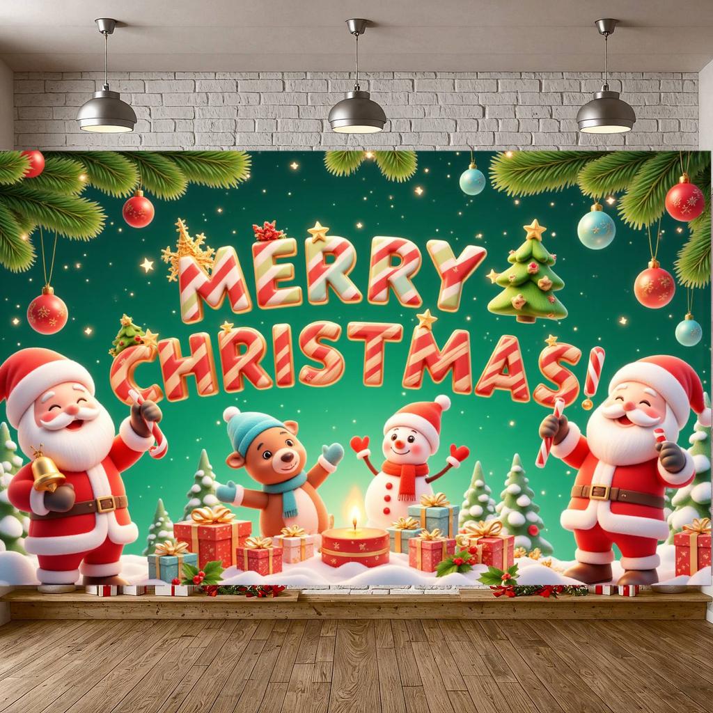 Santa Claus Banner Santa Claus Holiday Banner Christmas Banner Festive  For Outdoor Celebration Home Decoration Festive