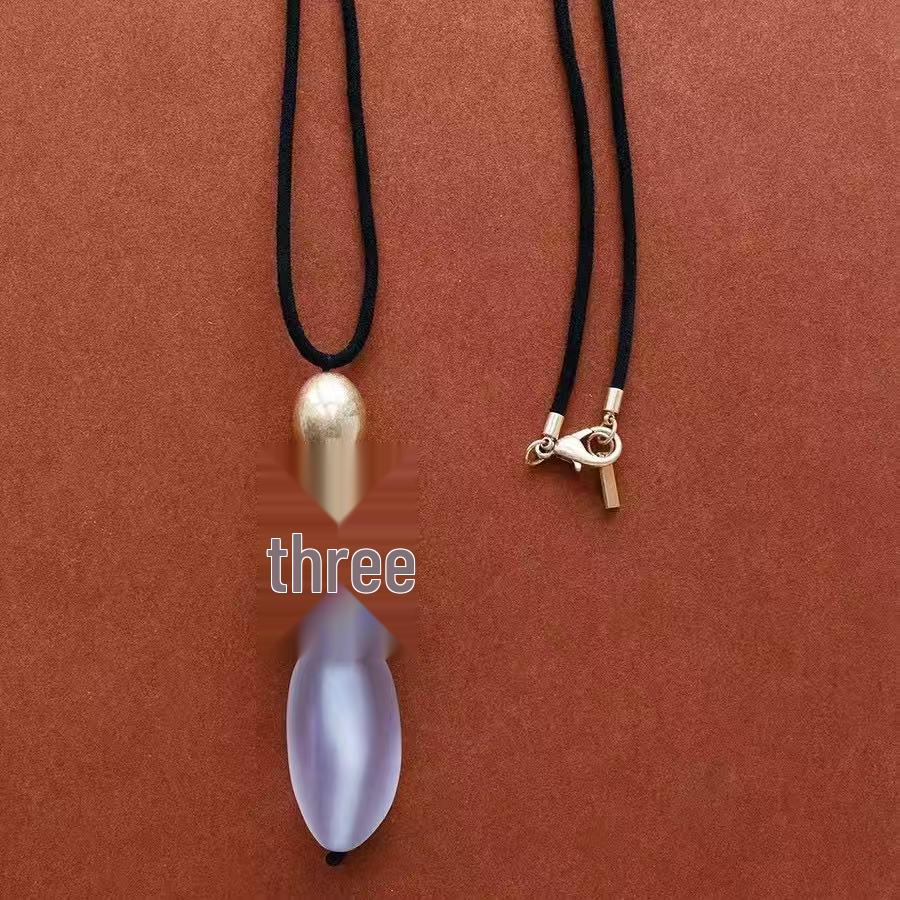 Elegant Ebony Wood Pendant Necklace with Black Cord – Versatile High-End Accessory for Women