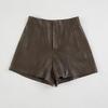 Women's High-Waisted Faux Leather Shorts