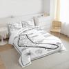 Autodromo Nazionale Monza Race Track Bedding set (1 duvet cover, 2 pillowcases, duvet not included), F1 Circuit Diagram Art Print