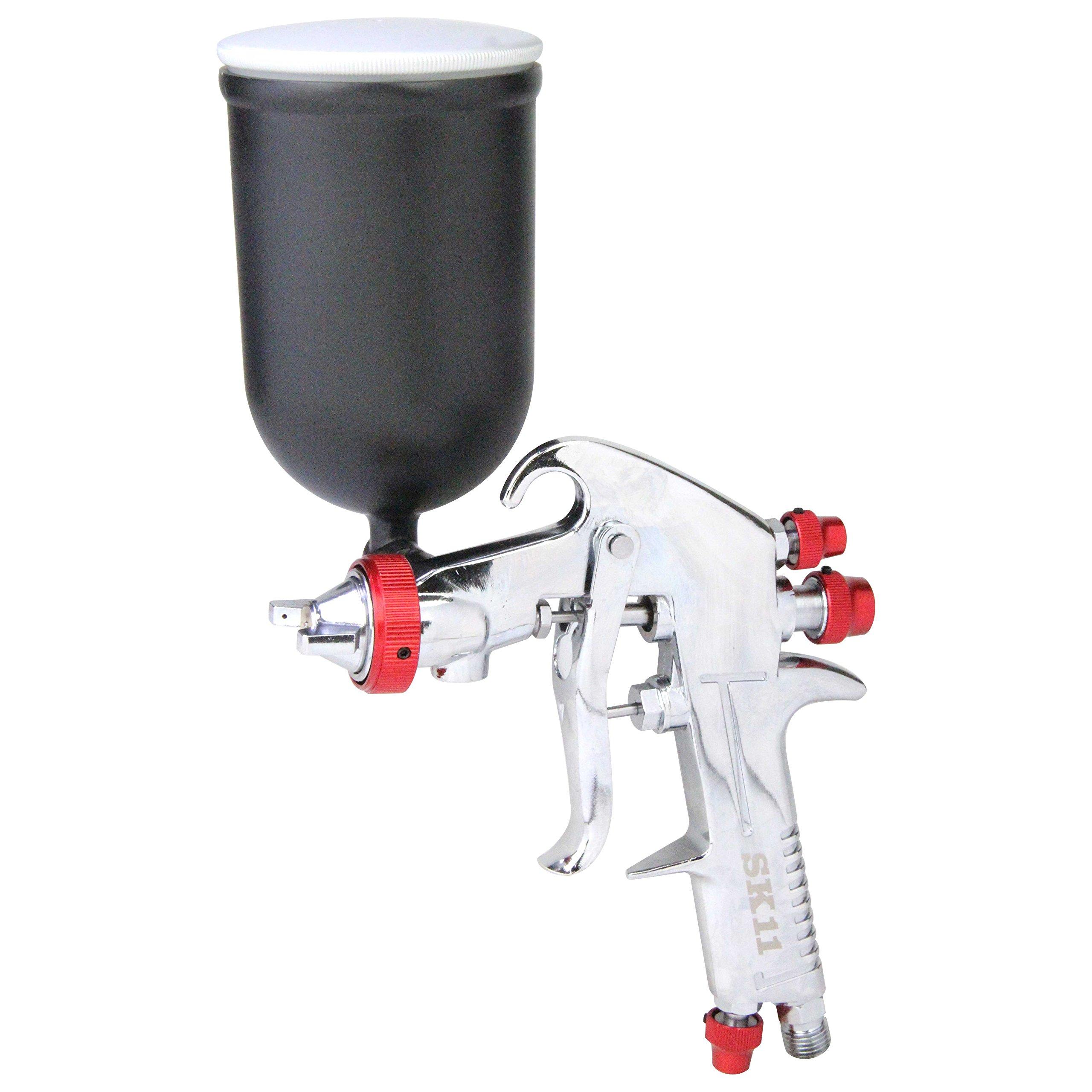 

SK11 Handheld Air Spray Gun, Gravity Feed, 1.3mm Diameter, 400cc Cup Capacity (SPGK-13G)