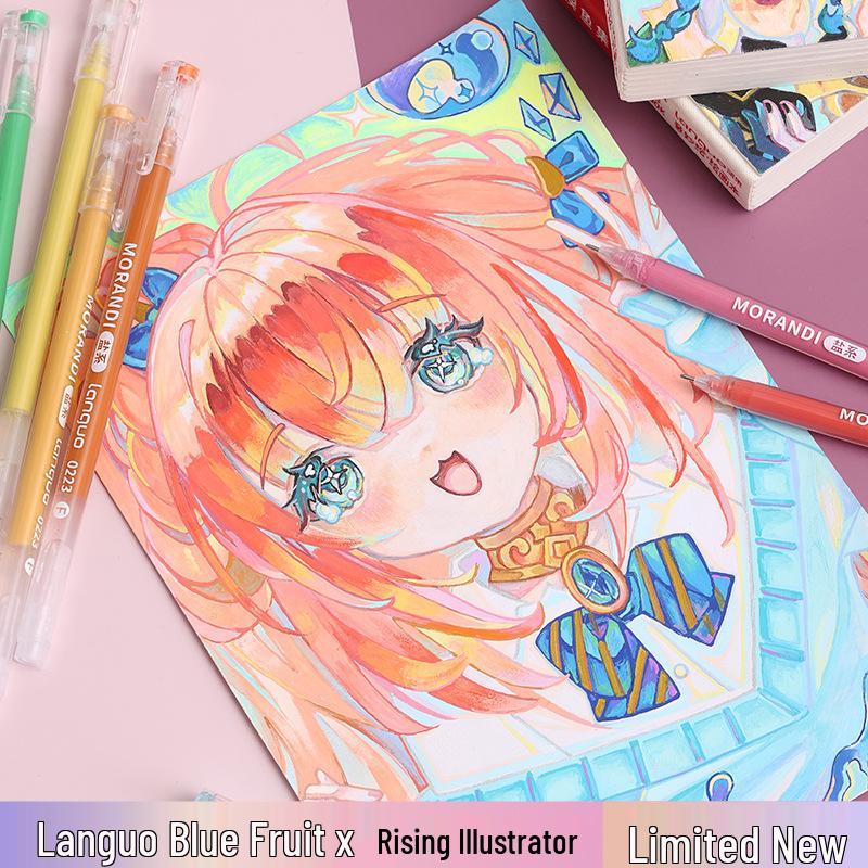 Warm Yellow Series Blue Fruit Neutral Pen: New Color for Student Planning and Children's Doodling
