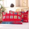 Par de Fronhas de Algodão Antiderrapantes - Design Festivo Vermelho, Absorventes de Suor, Anti-Queda, Frete Grátis