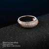 Double Fair Women's Engagement Rings Rose Gold Color Crystal Fashion White CZ Stone Wedding Ring Jewelry For Women DFR061