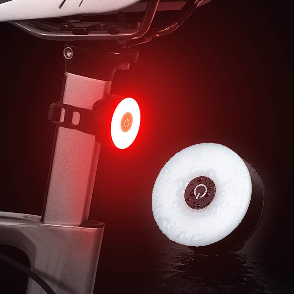 Ziyue Safety Bicycle USB 4 Lighting Rear Light Light, Taillight, Rechargeable, High-Brightness LED, Waterproof, Modes, (Y-Round Taillight)