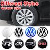 lijk1 4Pc 56mm 60mm 65mm Car Logo Wheel Center Hub Caps Badge Sticker Emblem Decals For VW GTI Golf 6 Polo R-Line CC Passat Tiguan B7